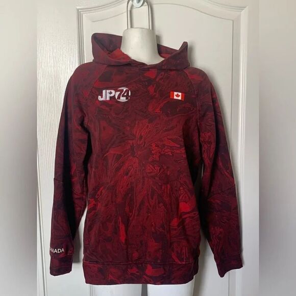 lululemon athletica Tops - Lululemon Olympic Red Patterned Hoodie